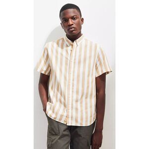 Urban Outfitters Men’s Medium Loom Striped Short Sleeve Button-Down Shirt